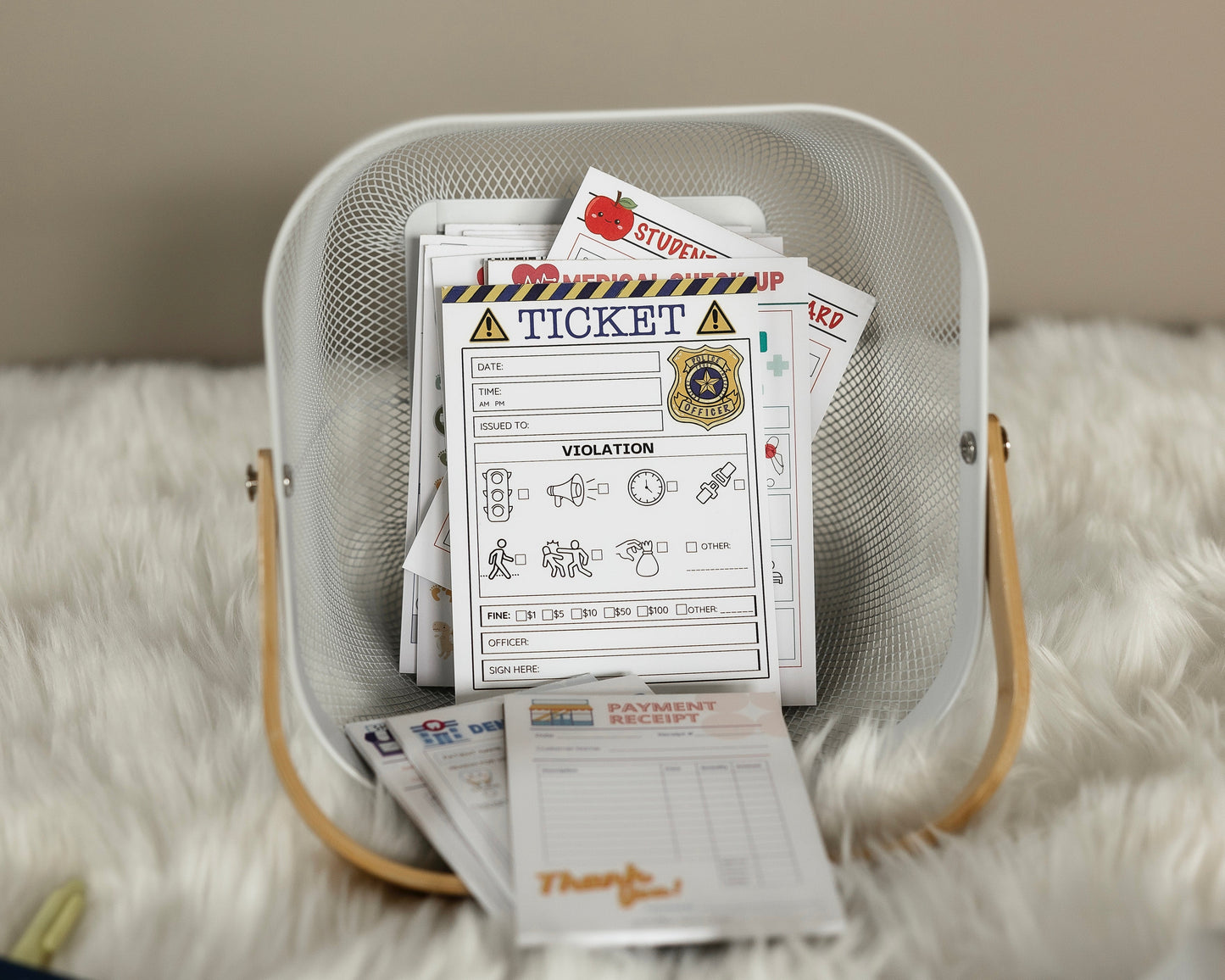Pretend Play Police Violation Ticket Notepad