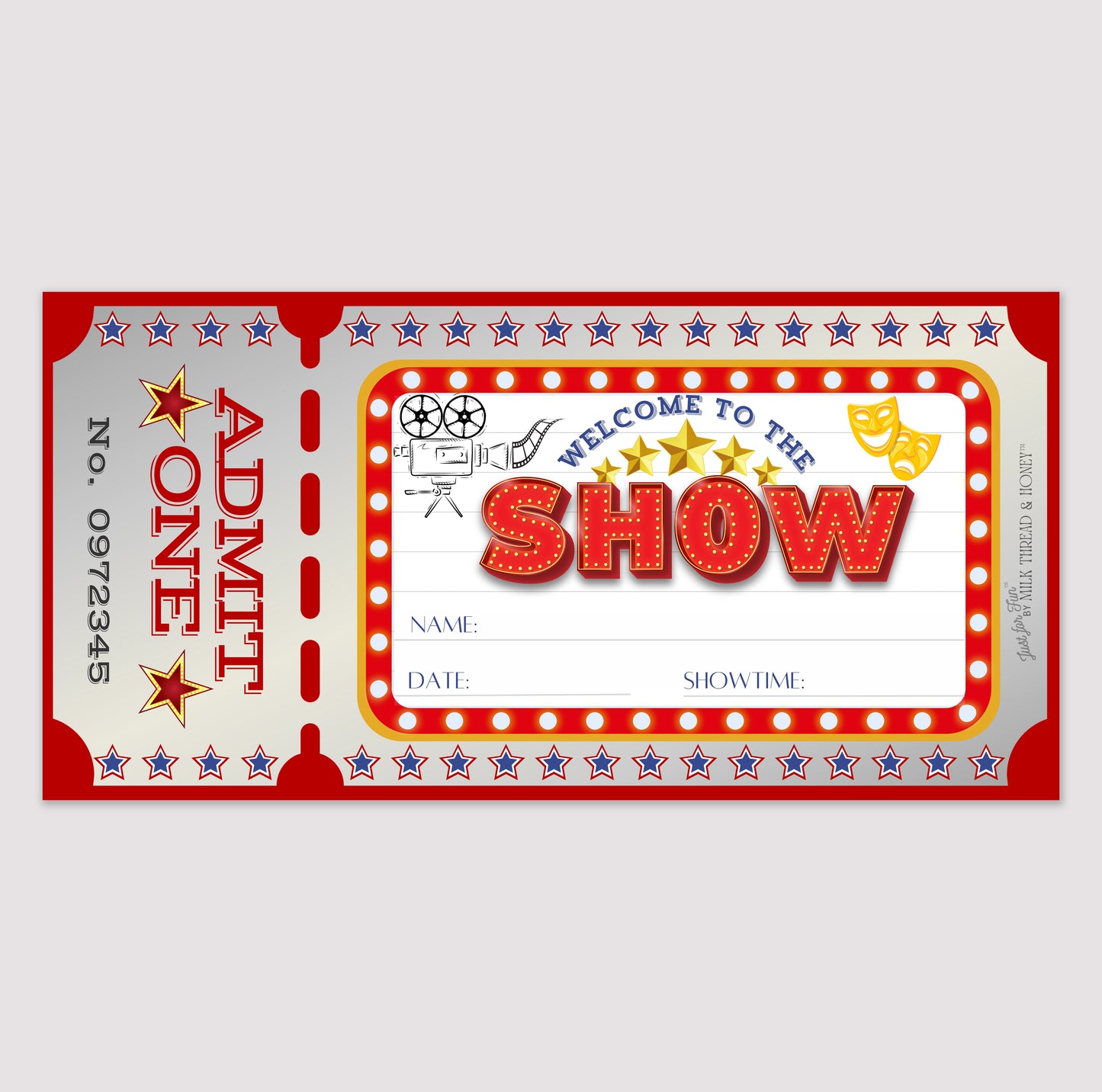 Pretend Play Show Ticket Notepads for Kids