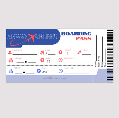 Pretend Play Boarding Pass Notepad