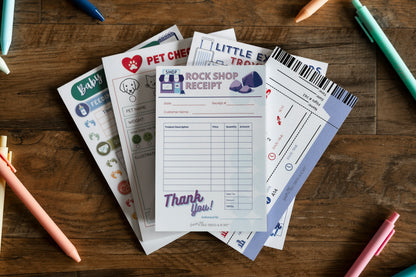 Daycare Log, Travel Agent, Boarding Pass, Travel Agent - Set of 5 Pretend Play Notepads