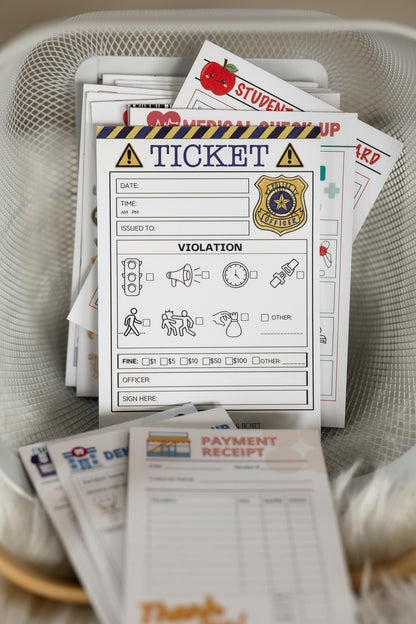 Pretend Play Police Violation Ticket Notepad