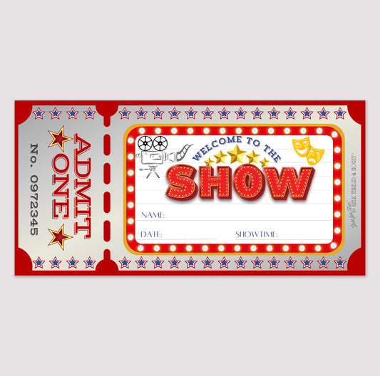 Pretend Play Show Ticket Notepads for Kids